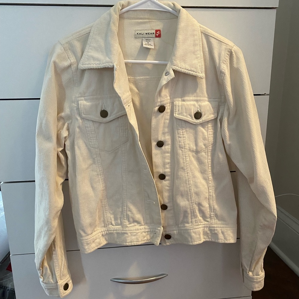 Off-white corduroy jacket